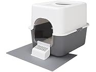 RIZZARI Large Cat Litter Box,Portable Cat Litter Box