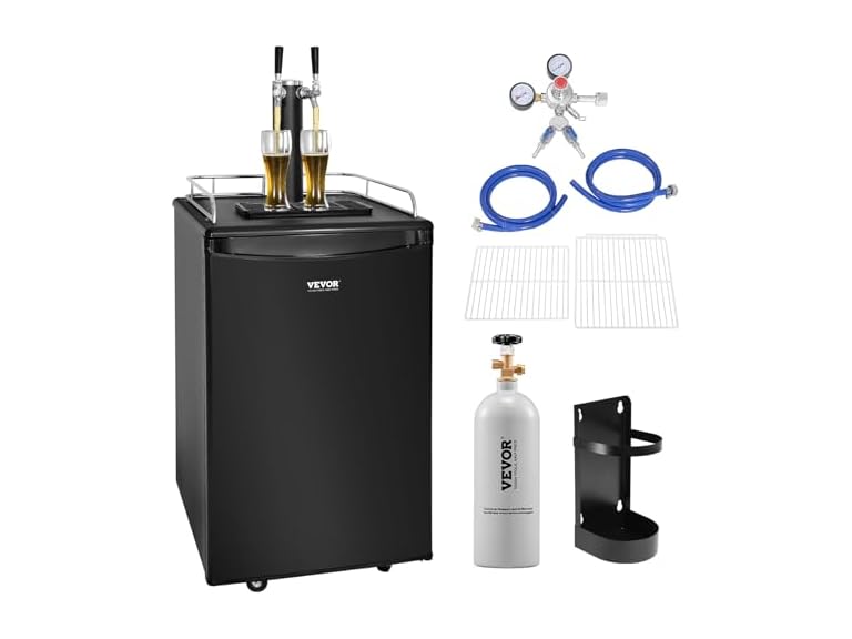 VEVOR Beer Kegerator, Dual Tap Draft