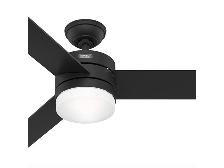 Hunter Fan 54" Light & Remote, Black