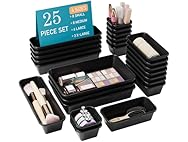 25 Pcs Black Drawer Organizer Set, 4