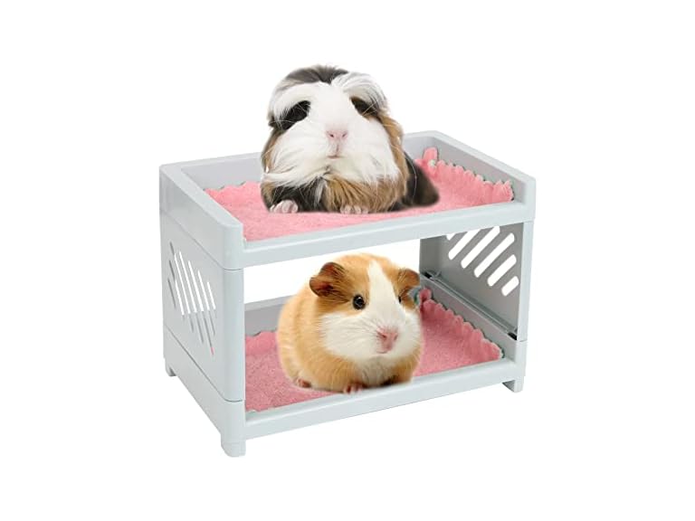 PODOO Guinea Pig Bunk Bed with 2 Mats