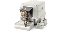 Enclosed Stainless Cat Litter Box