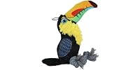 Ruffian Bird Toucan Plush Squeaker Dog Pull Chew Toy
