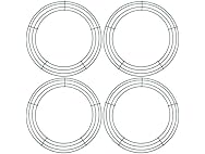 4 Pack 14" Metal Wire Wreath Frame