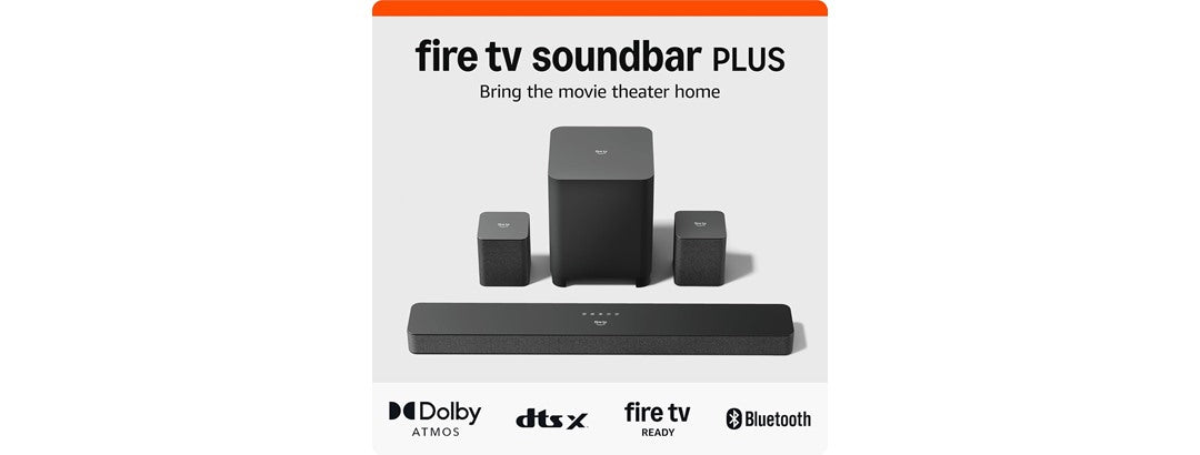 Amazon Fire TV 5.1 Soundbar Plus, Subwoofer & Surround Speakers