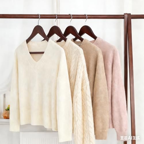 CROS Walnut Wood Hangers Set of 20 