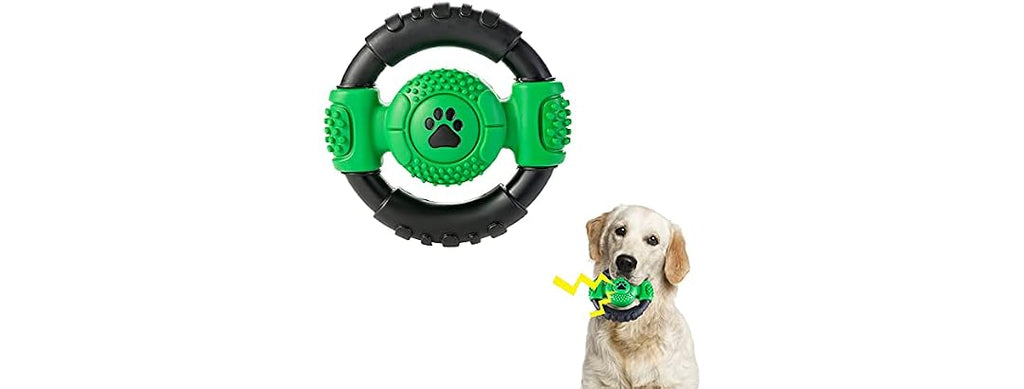 CSDKFCG Squeaky Dog Toys,Steering Wheel Shape