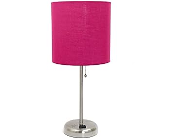 Oslo 19.5" Contemporary Power Outlet Base Desk Lamp