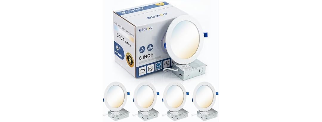 6" Recessed Lights 4 Pack 2700K-5000K