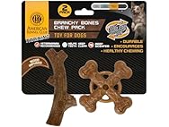 AKC 2 Pack Training Dog Chew Toy, Wood-Infused