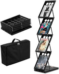 Foldable Magazine Display Rack, 4-Tier Brochure
