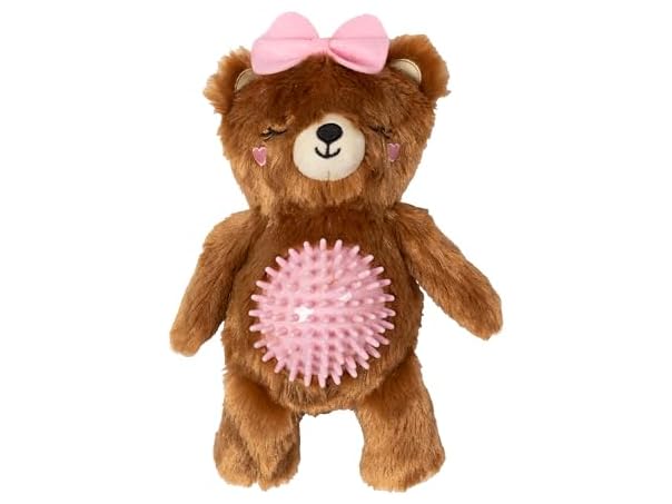 Fringe Studio Plush Squeaky Dog Toy with Spiky TPR Ball