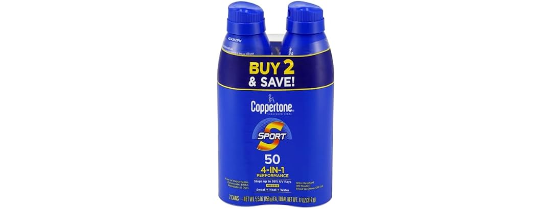 Coppertone Sport SPF 50 Sunscreen 2pk
