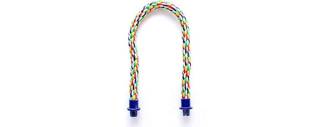 PENN-PLAX Bird Life Multicolored and Flexible Rope Perch