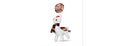 Bow Wow Pet Feliz Alpaca with Scarf Plush Squeaky Dog Toy