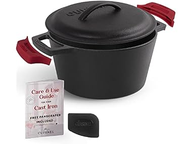 Cuisinel Cast Iron Dutch Oven - 3-Quart
