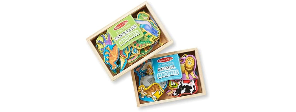 Melissa & Doug Wooden Magnets Set - Animals and Dinosaurs
