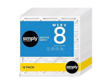Simply Air Filter Merv 8 MPR 600, 12pk AC Furnace & HVAC