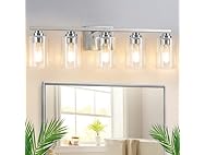 5-Light Bathroom Light Fixtures, 31" Modern Vanity Lights